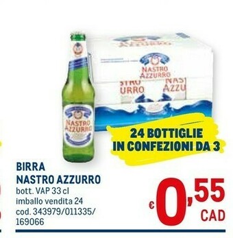 Metro Nastro Azzurro Birra offerta