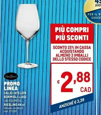 Metro Bormioli luigi Bicchieri offerta