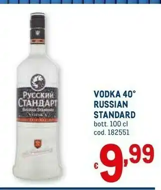 Metro Russian standard Vodka offerta