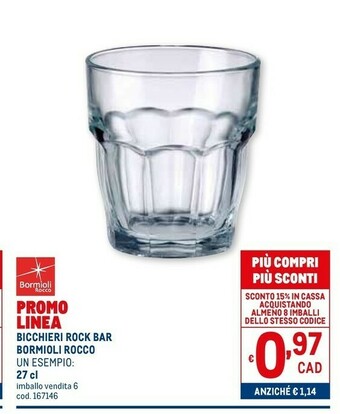 Metro Bormioli Rocco Bicchieri offerta