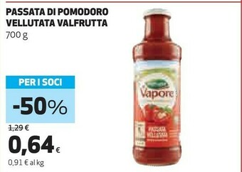 Coop Valfrutta Bio Passata Di Pomodoro 700 G(ml) offerta