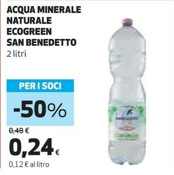 Coop San Benedetto Acqua Minerale Naturale 2000 G(ml) offerta