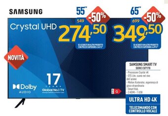 FreeShop SAMSUNG SMART TV SERIE CU7170 55" offerta