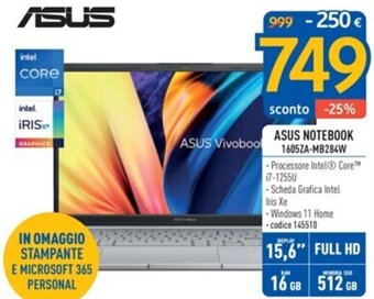 ASUS NOTEBOOK 1605ZA-MB284W