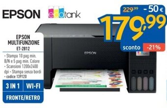 FreeShop EPSON MULTIFUNZIONE ET-2812 offerta