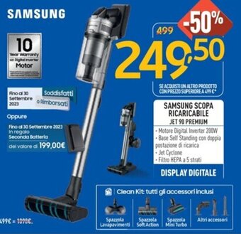 FreeShop SAMSUNG SCOPA RICARICABILE JET 90 PREMIUM offerta