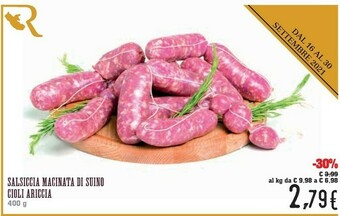Conad Superstore Cioli Ariccia Salsiccia Macinata Di Suino offerta