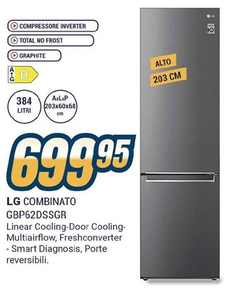 Sinergy LG COMBINATO GBP62DSSGR offerta