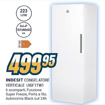 Sinergy INDESIT CONGELATORE VERTICALE U16F1TW1 offerta