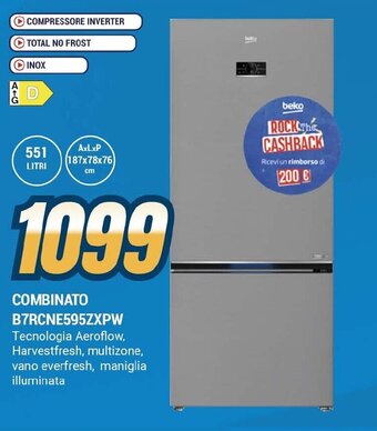 Sinergy beko COMBINATO B7RCNE595ZXPW offerta