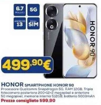 Euronics HONOR SMARTPHONE HONOR 90 offerta