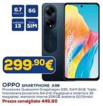 Euronics OPPO SMARTPHONE A98 offerta