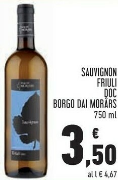 Conad Superstore Borgo Dai Morars Sauvignon Friuli Doc offerta