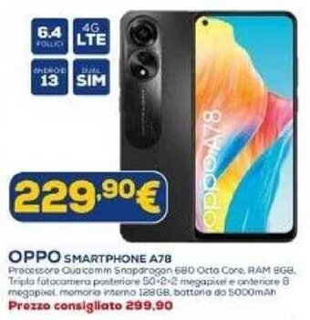 Euronics OPPO SMARTPHONE A78 offerta