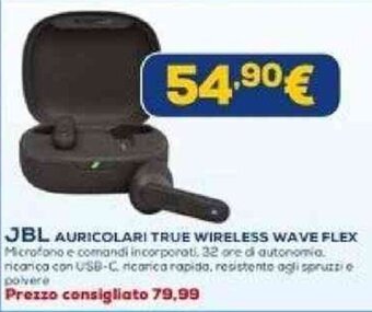 Euronics JBL AURICOLARI TRUE WIRELESS WAVE FLEX offerta