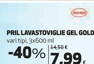 Coop Pril Detersivo lavastoviglie offerta