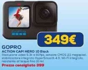 Euronics GOPRO ACTION CAM HERO 10 Black offerta
