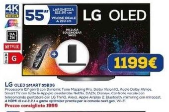 Euronics LG OLED SMART 55836 offerta