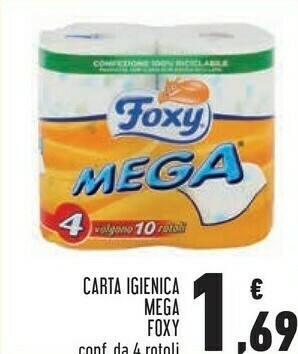 Conad Superstore Foxy Carta Igienica Mega offerta