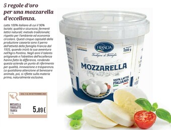 Conad City Francia Mozzarella Fior Di Latte offerta