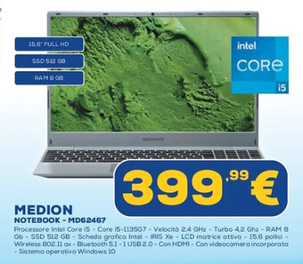 Euronics MEDION NOTEBOOK - MD62467 offerta