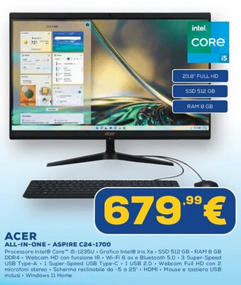 Euronics ACER ALL-IN-ONE- ASPIRE C24-1700 offerta