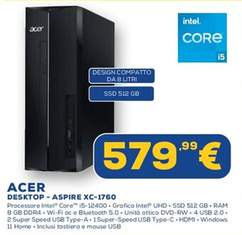 Euronics ACER DESKTOP-ASPIRE XC-1760 offerta