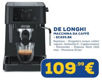 Euronics DE LONGHI MACCHINA DA CAFFÈ - EC235.BK offerta