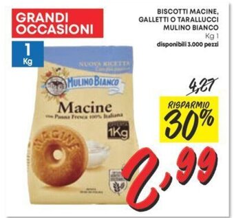 Pam BISCOTTI MACINE, GALLETTI O TARALLUCCI MULINO BIANCO Kg 1 offerta