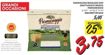 Pam PARMIGIANO REGGIANO DOP GRATTUGIATO FRESCO PARMAREGGIO g 250 offerta