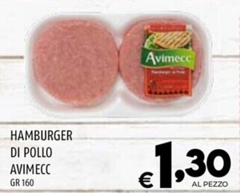 Il Centesimo HAMBURGER DI POLLO AVIMECC GR 160 offerta