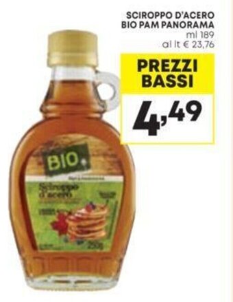 Pam SCIROPPO D'ACERO BIO PAM PANORAMA ml 189 offerta