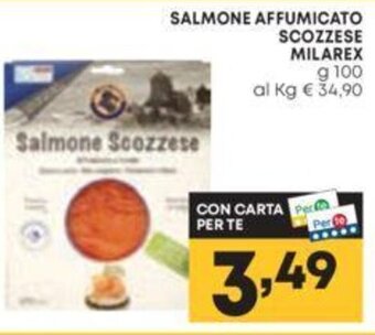 Pam SALMONE AFFUMICATO SCOZZESE MILAREX g 100 offerta