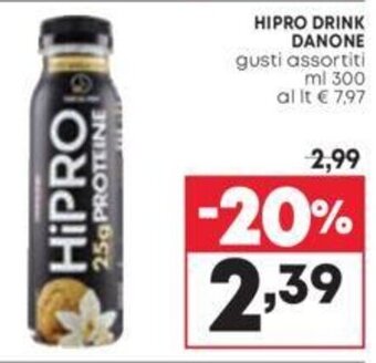 Pam HIPRO DRINK DANONE gusti assortiti ml 300 offerta