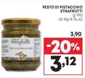 Pam PESTO DI PISTACCHIO ETNAFRUTTI g190 offerta