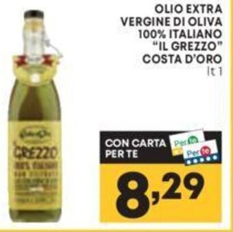 Pam OLIO EXTRA VERGINE DI OLIVA 100% ITALIANO "IL GREZZO" COSTA D'ORO It1 offerta