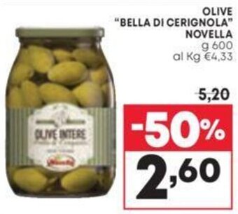 Pam OLIVE "BELLA DI CERIGNOLA" NOVELLA g 600 offerta