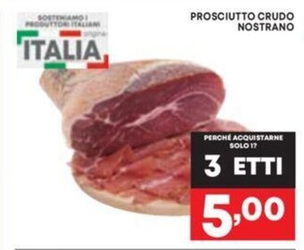 Pam PROSCIUTTO CRUDO NOSTRANO offerta