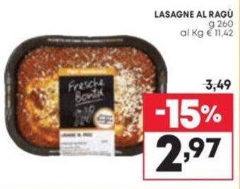 Pam LASAGNE AL RAGÙ g 260 offerta