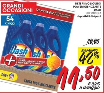 DETERSIVO LIQUIDO POWER IGIENIZZANTE DASH ml 1800 x 3
