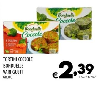 TORTINI COCCOLE BONDUELLE VARI GUSTI GR 300