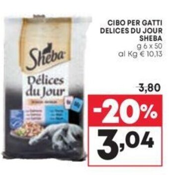 Pam CIBO PER GATTI DELICES DU JOUR SHEBA g 6 x50 offerta
