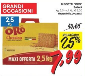 Pam BISCOTTI "ORO" SAIWA kg 2,5 offerta