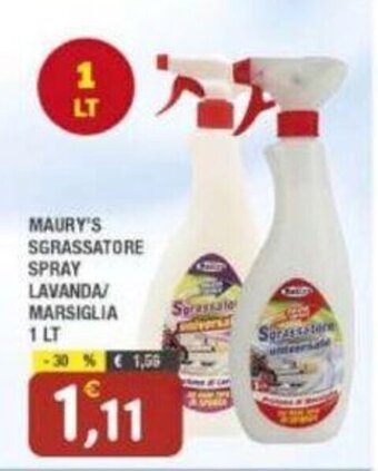 Maury's MAURY'S SGRASSATORE SPRAY LAVANDA/ MARSIGLIA 1 LT offerta