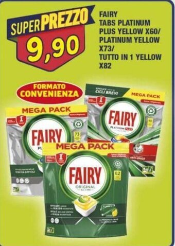 Maury's FAIRY TABS PLATINUM PLUS YELLOW X60/ PLATINUM YELLOW X73/ TUTTO IN 1 YELLOW X82 offerta
