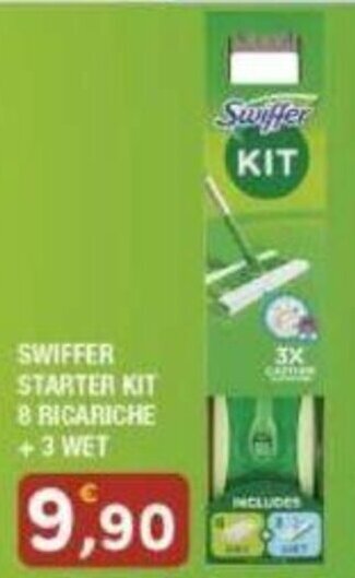 Maury's SWIFFER STARTER KIT 8 RICARICHE + 3 WET offerta