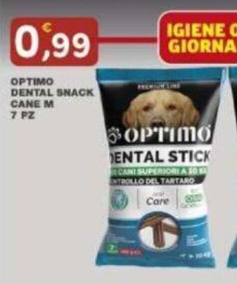 Maury's OPTIMO DENTAL SNACK CANE M 7 PZ offerta
