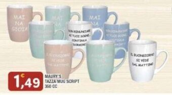 Maury's MAURY'S TAZZA MUG DAISY/CUORE COLORI ASSORTITI 350 CC offerta