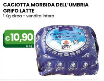 CACIOTTA MORBIDA DELL'UMBRIA GRIFO LATTE 1 kg