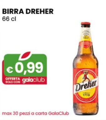 Gala Supermercati BIRRA DREHER 66 cl offerta